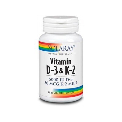 SOLARAY VITAMIN D3 K2 60 CAP