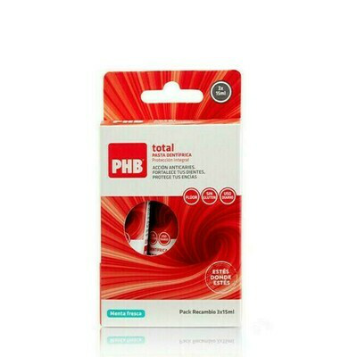 PHB PACK TOTAL PASTA DENTAL RECAMBIO 15 ML 3 U