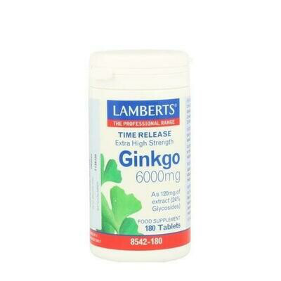 LAMBERTS GINKGO BILOBA 6.000 MG 180 TABLETAS