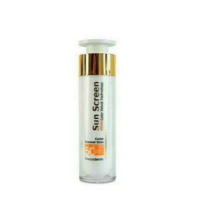 SUN SCREEN VELVET FACE SPF50  COLOR FREZYDERM 50 ML