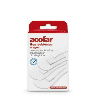 ACOFAR RESISTENTE AL AGUA APOSITO ADHESIVO TRANSP SURTIDAS 20 U