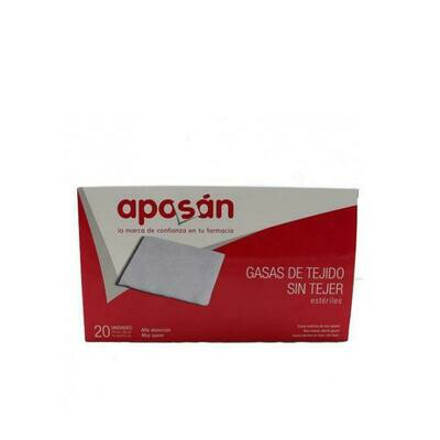 APOSAN GASA ESTERIL TEJIDO SIN TEJER COMPRESAS 10 CM X 20 CM 20 GASAS