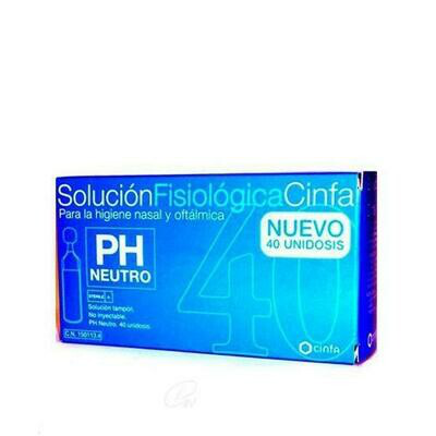 CINFA SOLUCION FISIOLOGICA MONODOSIS 5 ML 40 U