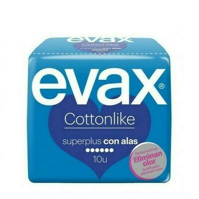 COMPRESAS HIGIENICAS FEMENINAS EVAX COTTONLIKE SUPERPLUS 10 COMPRESAS