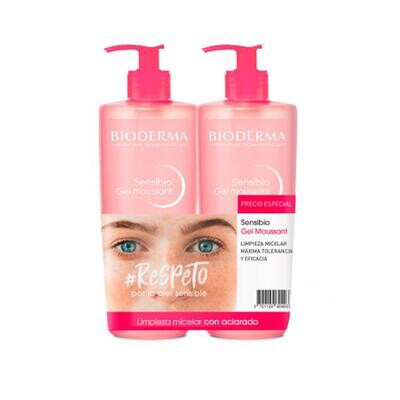 BIODERMA PACK DUPLO SENSIBIO GEL MOUSSANT 2X500ML