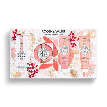 ROGER  GALLET COFRE FLEUR DE FIGUIER 30 ML   JABON 50ML   GEL 50ML   LECHE CORPO