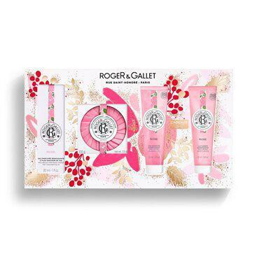 ROGER  GALLET COFRE ROSE 30ML   JABON 50G   GEL 50ML   LECHE 50ML