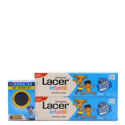 LACER DUPLO PASTA INFANTIL 75 ML X 2