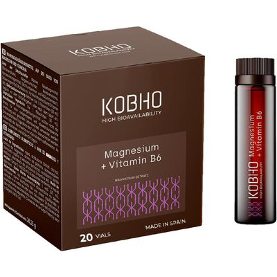 KOBHO MAGNESIUM   VITAMIN B6 LIQUIDO 20 VIALES 25 ML