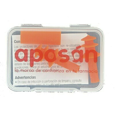 TAPONES OIDOS SILICONA ADULTOS NARANJA 2U APOSAN