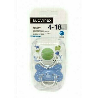 SUAVINEX CHUPA FUSION SILICONA 4-18 M DUPLO