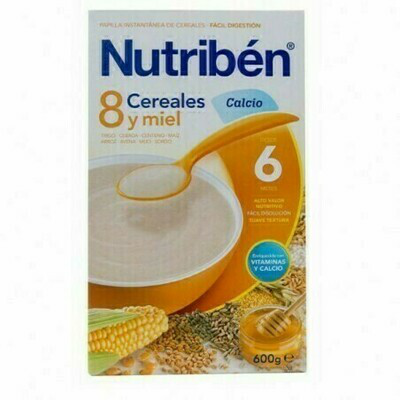 NUTRIBEN 8 CEREALES Y MIEL CALCIO 600 GR