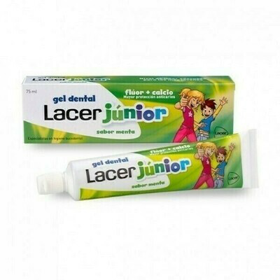 LACER JUNIOR GEL DENTAL 75 ML SABOR MENTA