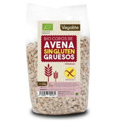 AVENA EN COPO GRUESO SIN GLUTEN 500 GR -VEGALIFE