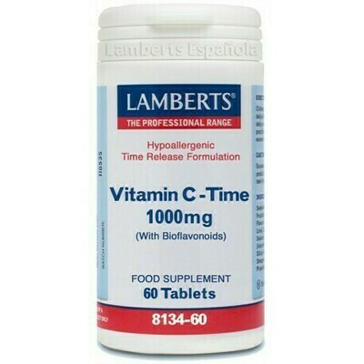 VITAMINA C-TIME 1000 MG 60 TABLETAS -LAMBERTS-