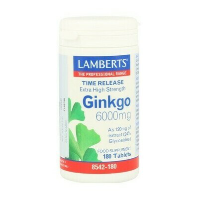 GINKGO BILOBA 6000 MG 180 TAB -LAMBERTS-