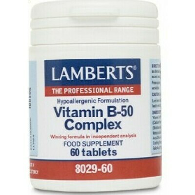 VITAMINA B-50 COMPLEX 60 COMP - LAMBERTS -