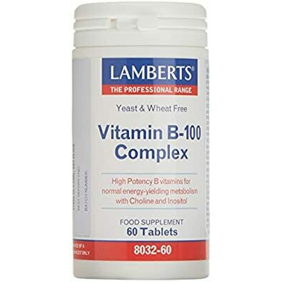 VITAMINA B-100 COMPLEX 60 TABLETAS-LAMBERTS-