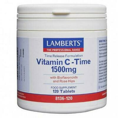 VITAMINA C 1500 MG 120 COMPRIMIDOS -LAMBERTS-