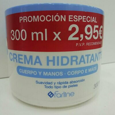 CREMA HIDRATANTE CUERPO Y MANOS 300 ML - FARLINE