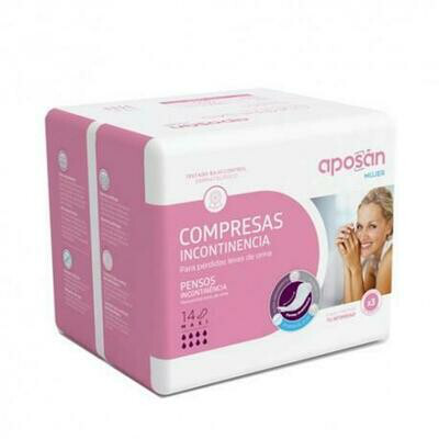 COMPRESA INC ORINA LIGERA APOSAN MAXI 14 U