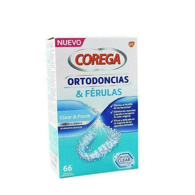 COREGA ORTODONCIAS FERULAS 66 TABLETAS LIMPIADOR