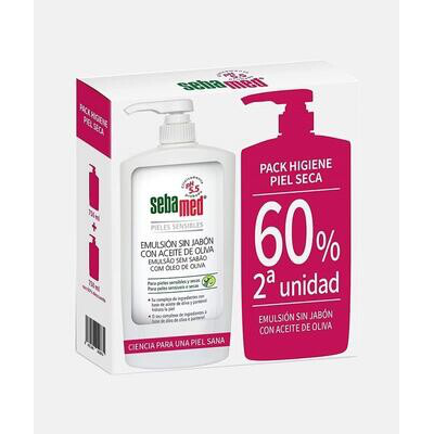 PACK  DUPLO SEBAMED EMULSION CON ACEITE DE OLIVA 2ª UNIDAD -60% DESCUENTO