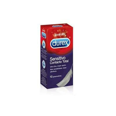 DUREX SENSITIVO CONTACTO TOTAL PRESERVATIVOS 12