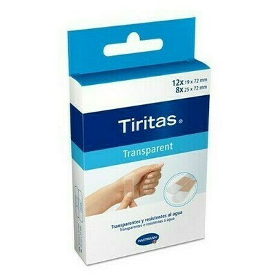 HARTMANN TIRITAS  TRANSPARENT 2 TAMAÑOS 20 U