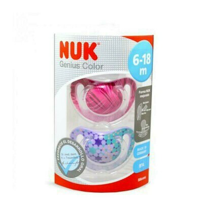 CHUPETE SILICONA NUK GENIUS T- 2 PACK 2 UNID