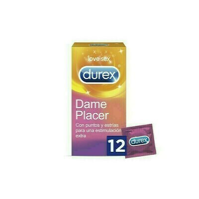 PRESERVATIVOS DUREX DAMEPLACER 12 U -- ESTRIAS