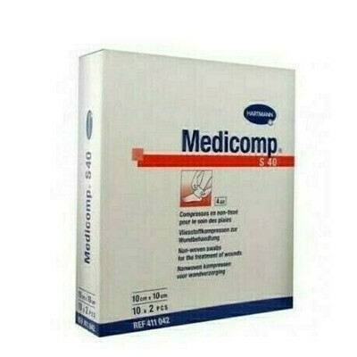 MEDICOMP COMPRESAS ESTERIL 10X10 CM 20 U (10X2)