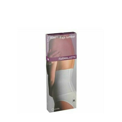 FAJA FARMALASTIC  LUMBAR REFOR VELCRO T4 BLANCA