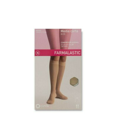 FARMALASTIC MEDIA CORTA NORMAL BEIGE T-GDE 2U