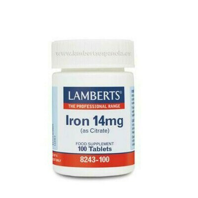 LAMBERTS HIERRO 14 MG (CITRATO) 100 COMPRIMIDOS