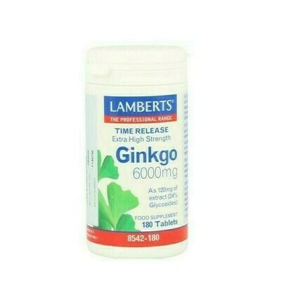 LAMBERTS GINKGO BILOBA 6000MG 180 COMPRIMIDOS