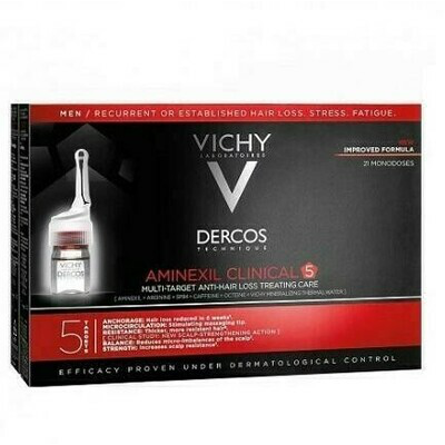 DERCOS AMINEXIL CLINICAL 5 HOMBRE 6 ML 21 MONODO