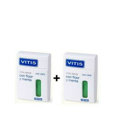 VITIS SEDA DENTAL CON FLUOR Y MENTA 50 M 2 U