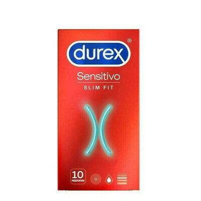 DUREX SENSITIVO SLIM FIT PRESERVATIVOS 10 U