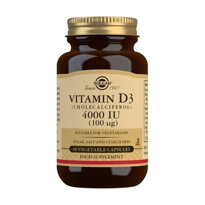 SOLGAR VIT D3 4000 UI 100MUG 60 CAP