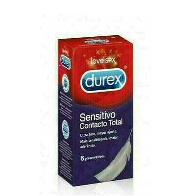 PRESERVATIVOS DUREX CONTACTO TOTAL 6 U MAS FINO