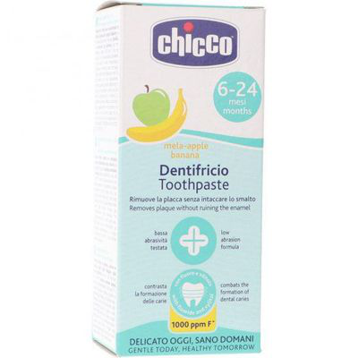 CHICCO DENTIFRICO MANZANA Y PLATANO DE 6 A 24 MESES 50ML