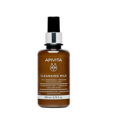 APIVITA CLEANSING 3 IN 1 MILK HONEY  CHAMOMILE 200ML