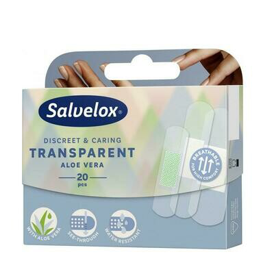 SALVELOX APOSITO ADHESIVO ALOE VERA TRANSP 20 APOSITOS