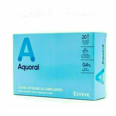 AQUORAL GOTAS OFTALMICAS LUBRICANTES AC HIALURONICO MONODOSIS 0.5 ML 20 U