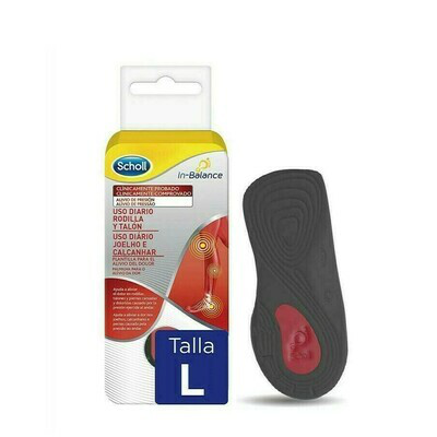 PLANTILLAS USO DIARIO RODILLA Y TALON SCHOLL IN-BALANCE TALLA L 1 PAR