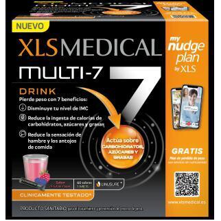 XLS MEDICAL MULTI 7 DRINK  60 SOBRES SABOR FRUTOS ROJOS