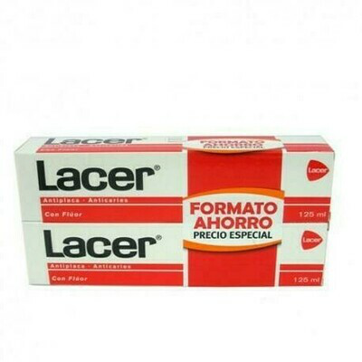 PASTA DENT LACER DUPLO 2X125ML AHORRO