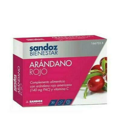 SANDOZ BIENESTAR ARANDANO ROJO 30 CAPS