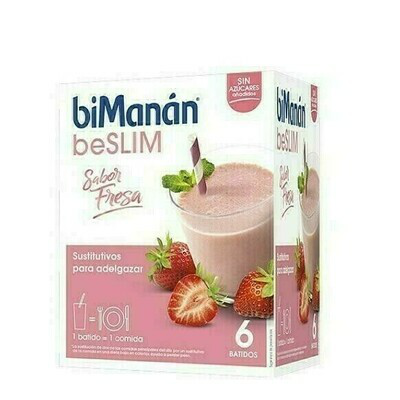 BIMANAN SUS BATIDO FRESA 55 G 6 SOBRES